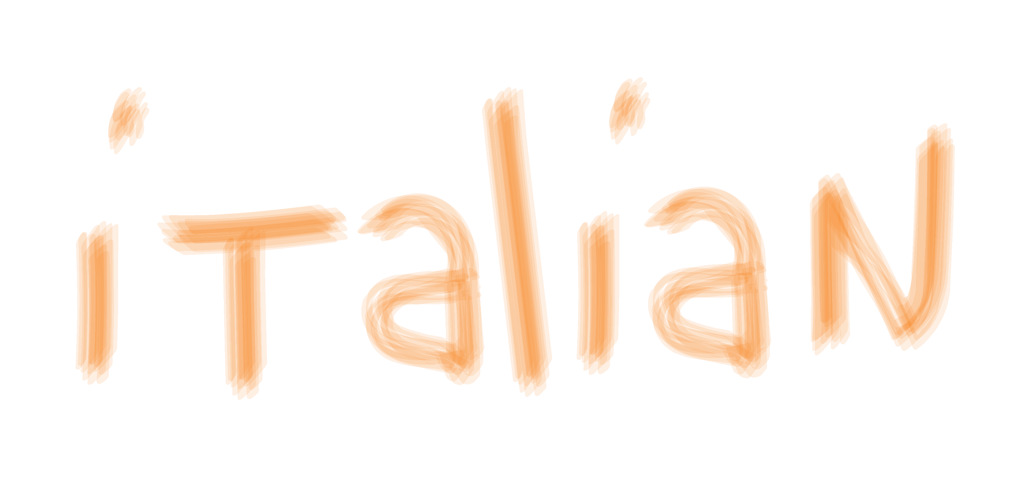Фірмовий напис Italian для курсу італійської мови